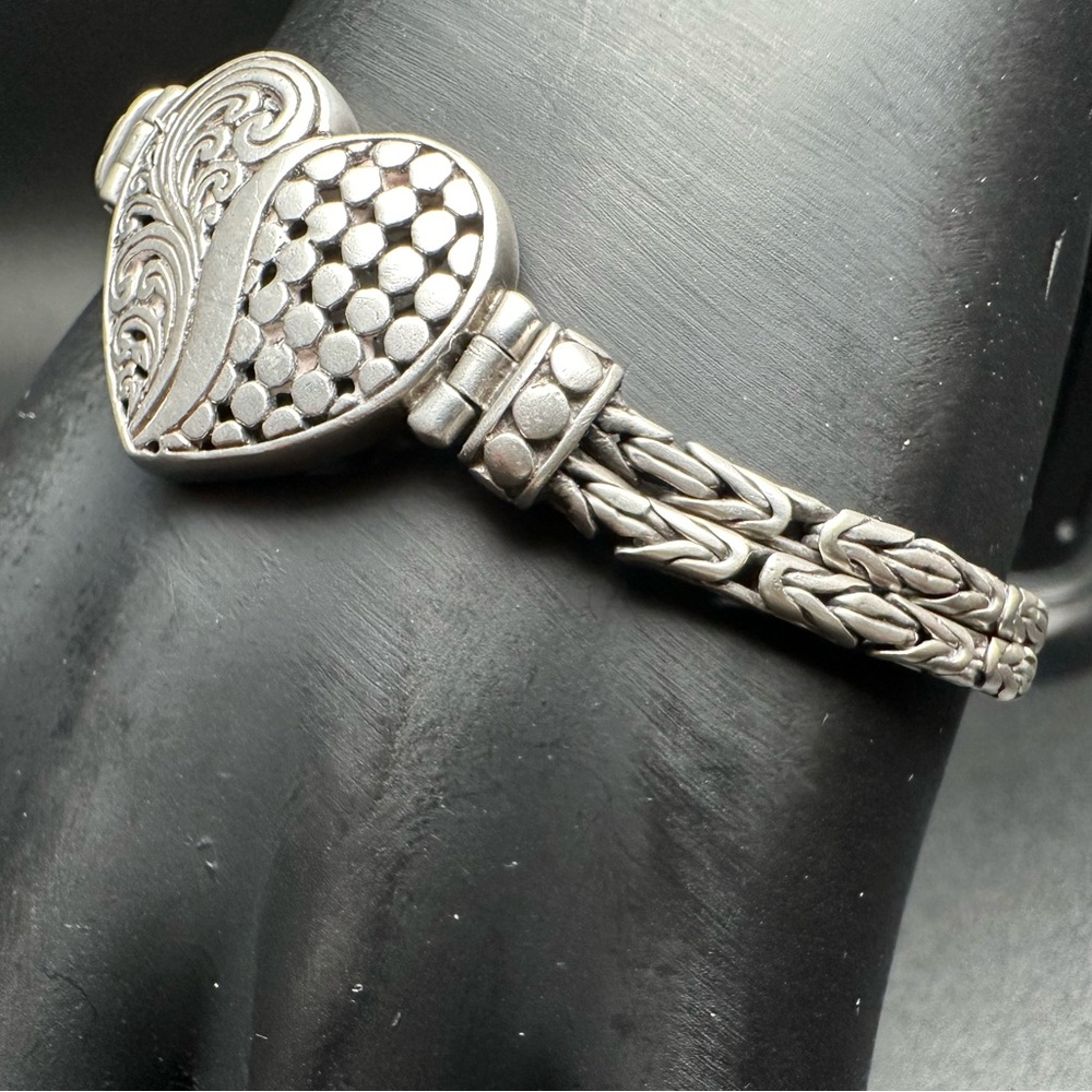Heart-woven Bracelet .925 Sterling Silver | Braided Band